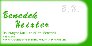benedek weixler business card